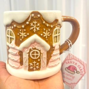 VHTF Pink Gingerbread House / Ginger bread man Mug